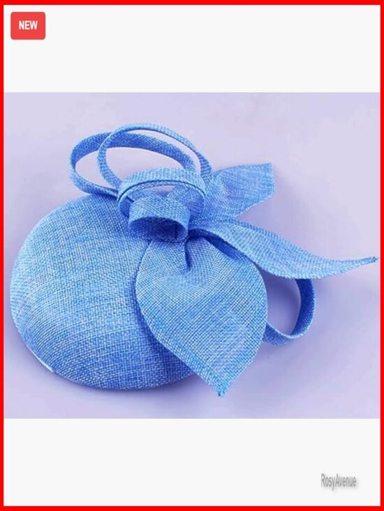 Sinamay Flower Feathers Pillbox Fascinator Derby Headband for Wedding Party main image 6